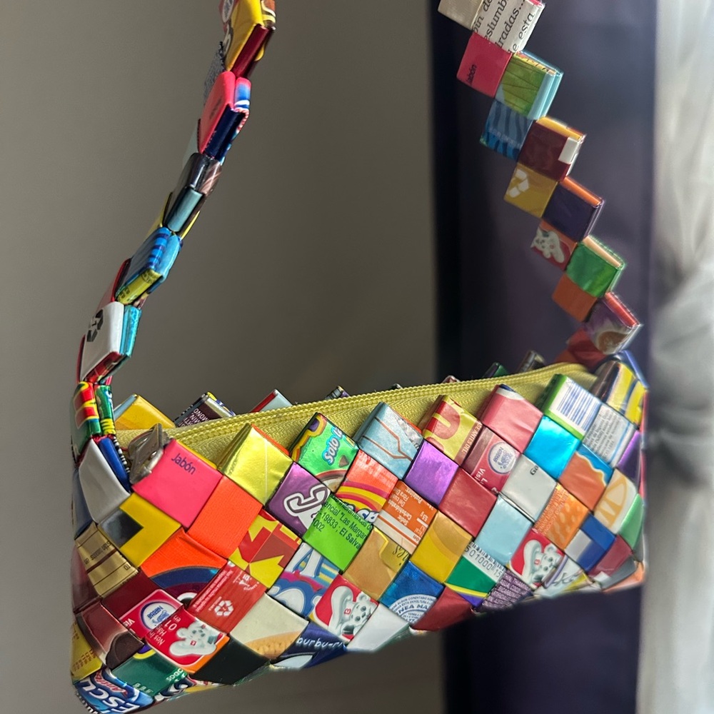 Recycled wrapper coin purse